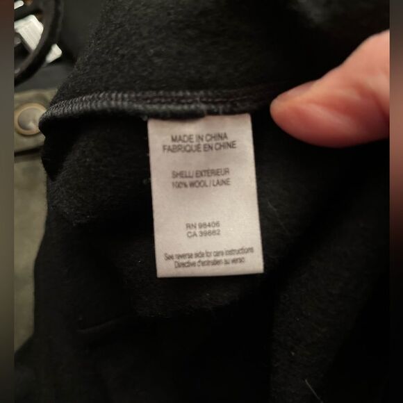 Theory black bodycon midi dress. Short sleeves, front waist valance, zipper, 2 - Picture 6 of 7